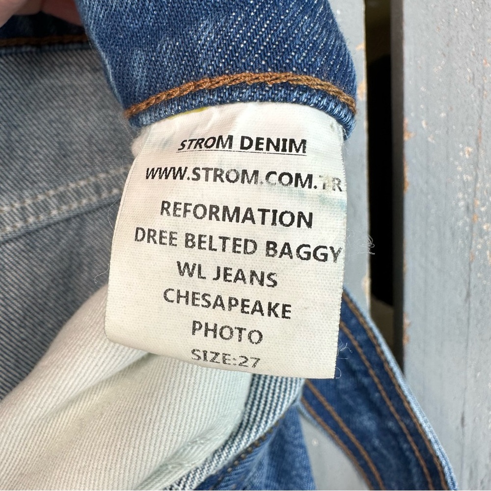 Reformation Dree Belted Baggy Wide Leg Jeans Sz 27 - Picture 11 of 15